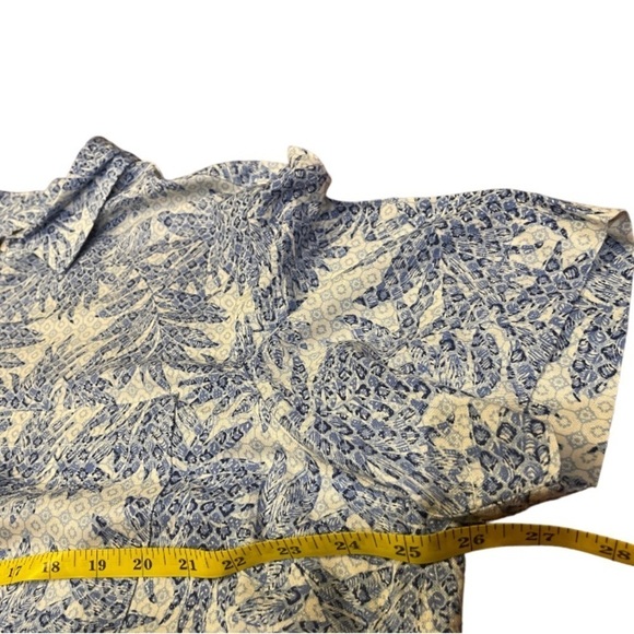 Tasso Elba Mens silky button up short sleeve floral print shirt Size XXL - Picture 6 of 8